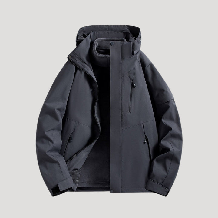 ROSEMONDE | WOMEN'S WATERPROOF HOODED RAINCOAT COLOR BLOCK 1