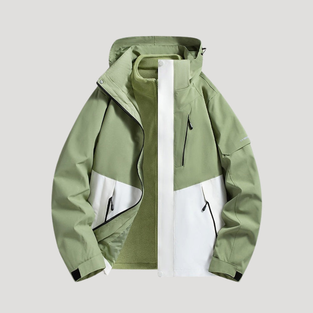 ROSEMONDE | WOMEN'S WATERPROOF HOODED RAINCOAT COLOR BLOCK 2