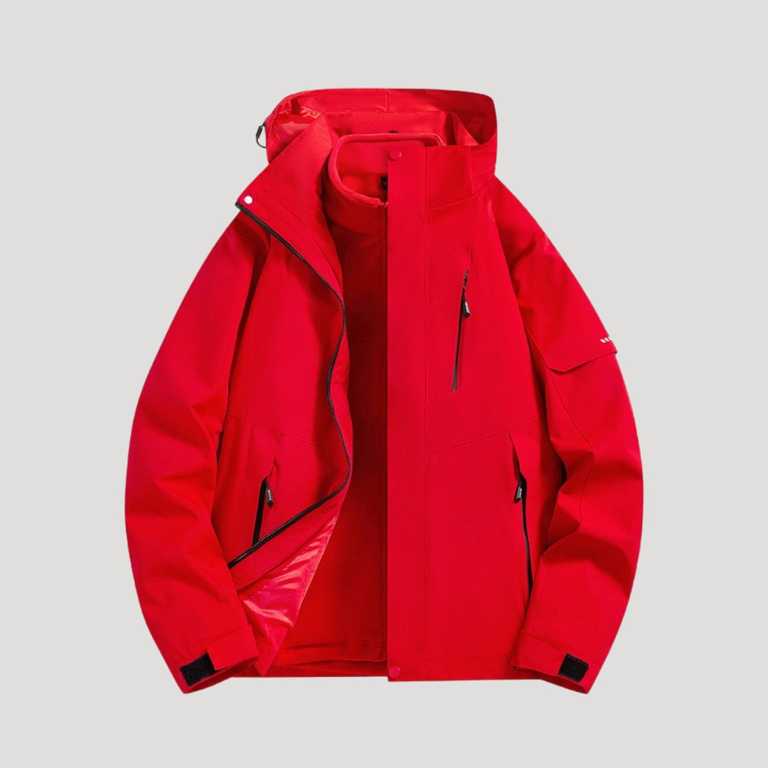 ROSEMONDE | WOMEN'S WATERPROOF HOODED RAINCOAT COLOR BLOCK 3