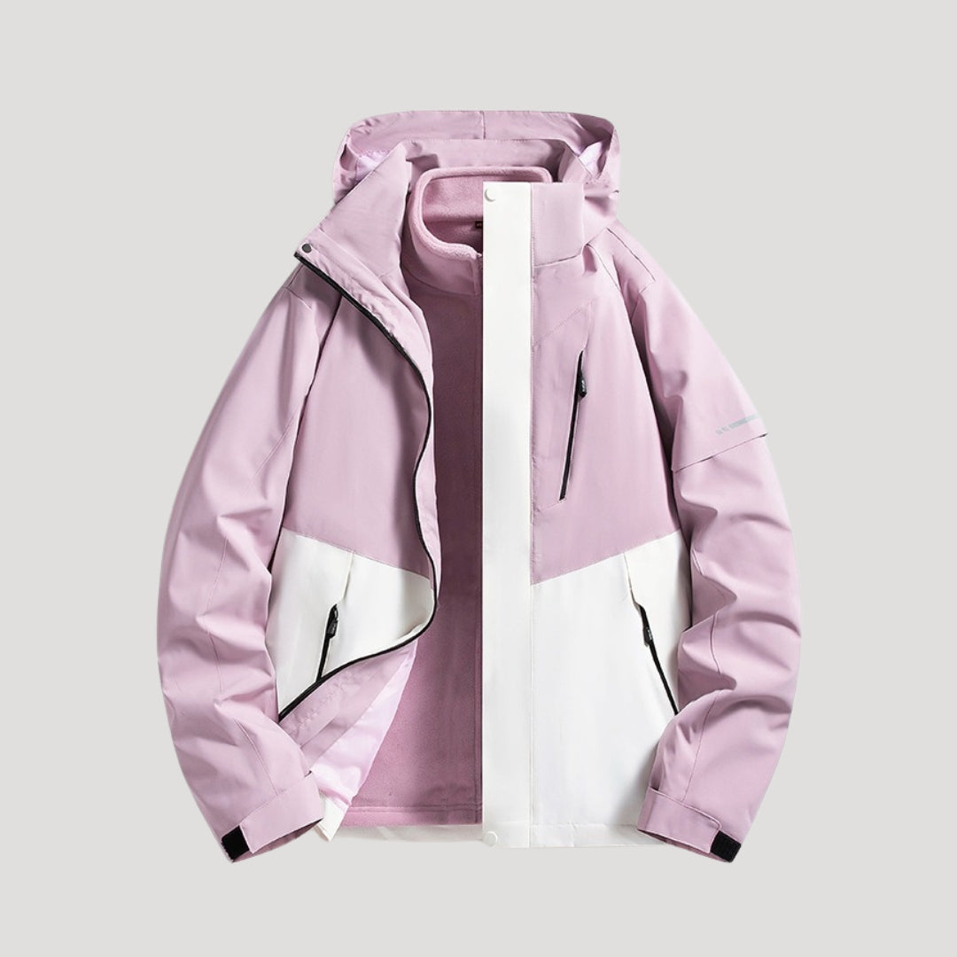 ROSEMONDE | WOMEN'S WATERPROOF HOODED RAINCOAT COLOR BLOCK 9