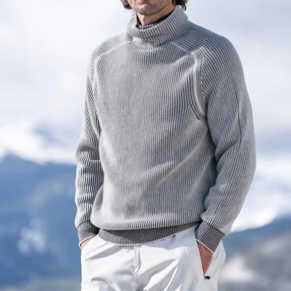 ROWAN - RIBBED ROLL NECK KNIT SWEATER 1