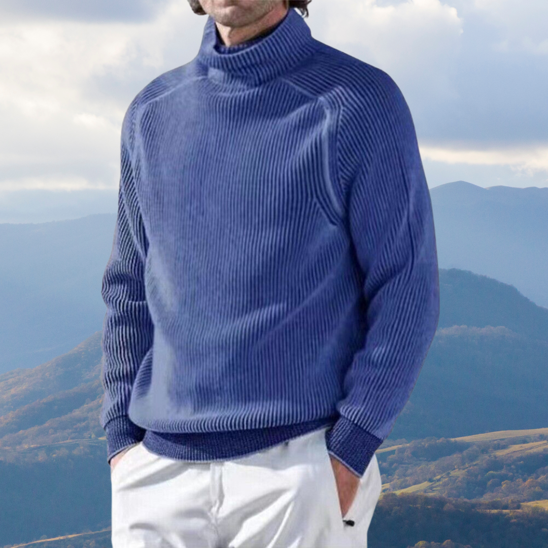 ROWAN - RIBBED ROLL NECK KNIT SWEATER 5