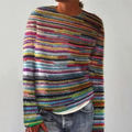 Saffron | Women's Striped Fair Isle Knit Sweater