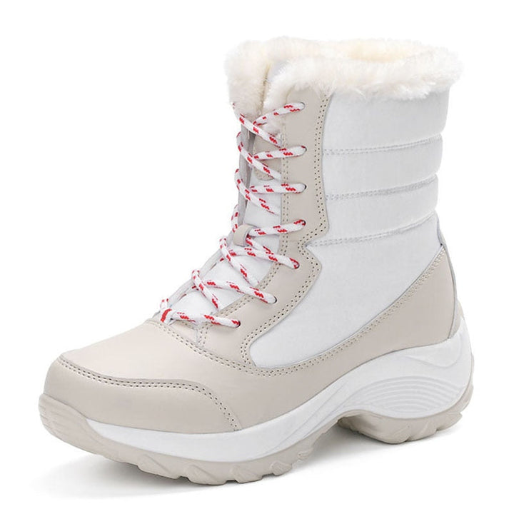 Women's Fur Lined Lace Up Snow Boots – Detail View