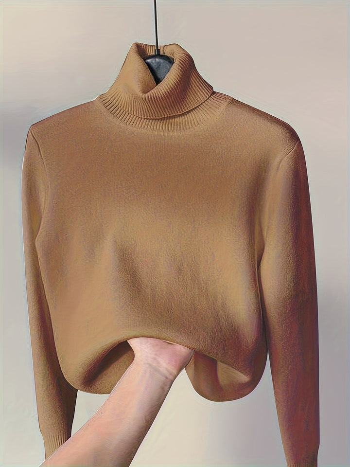 SELENA - FLEECE-LINED TURTLENECK SWEATER 10