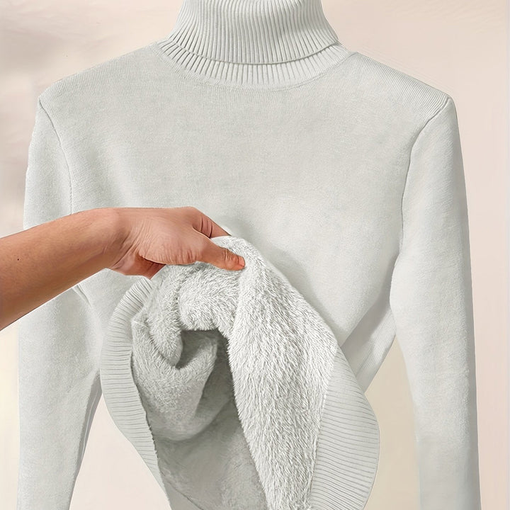SELENA - FLEECE-LINED TURTLENECK SWEATER 3