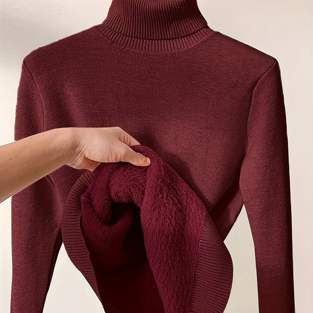 SELENA - FLEECE-LINED TURTLENECK SWEATER 5