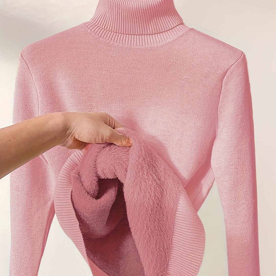 SELENA - FLEECE-LINED TURTLENECK SWEATER 6