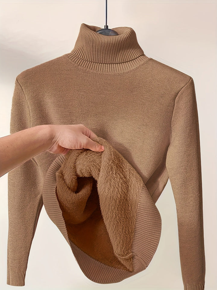 SELENA - FLEECE-LINED TURTLENECK SWEATER 7