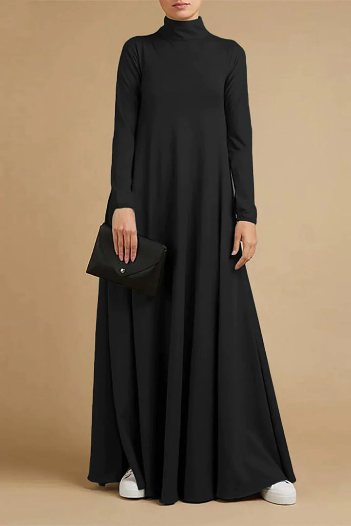 SERAPHINE - HIGH-NECK JERSEY MAXI DRESS 1