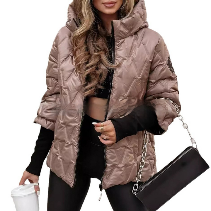 SEVERINE | WOMEN'S HOODED QUILTED PUFFER DOWN JACKET 1