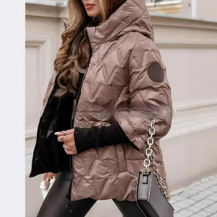 SEVERINE | WOMEN'S HOODED QUILTED PUFFER DOWN JACKET 6