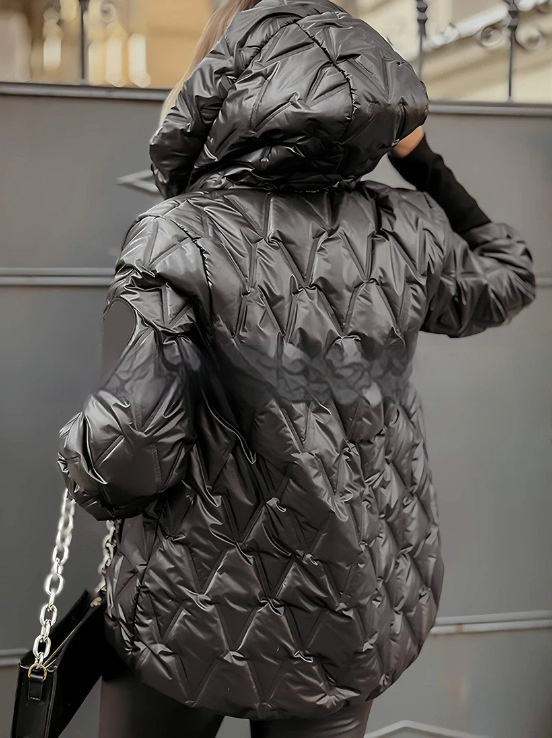 SEVERINE | WOMEN'S HOODED QUILTED PUFFER DOWN JACKET 7