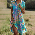 Taylor | Women's Cotton Boho V-Neck Dress