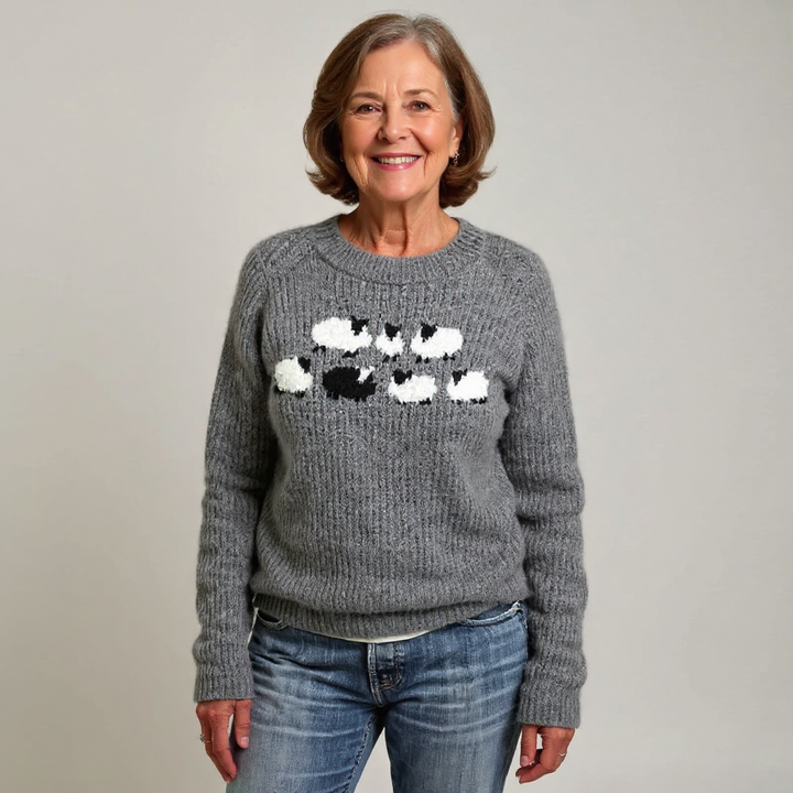 SIGNE | WOMEN'S SHEEP SWEATER KNIT NORDIC COZY PULLOVER 2