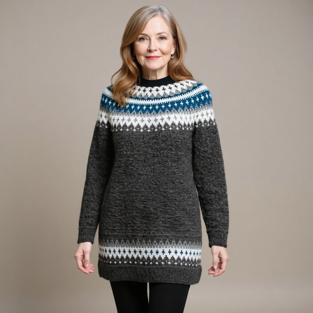 SIGRID | WOMEN'S FAIR ISLE TUNIC SWEATER NORDIC KNIT PULLOVER 2