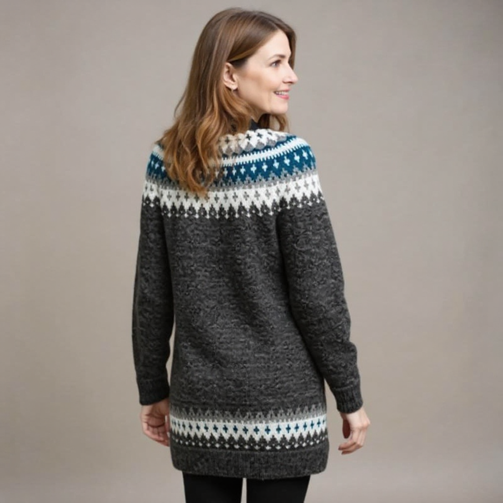 SIGRID | WOMEN'S FAIR ISLE TUNIC SWEATER NORDIC KNIT PULLOVER 3