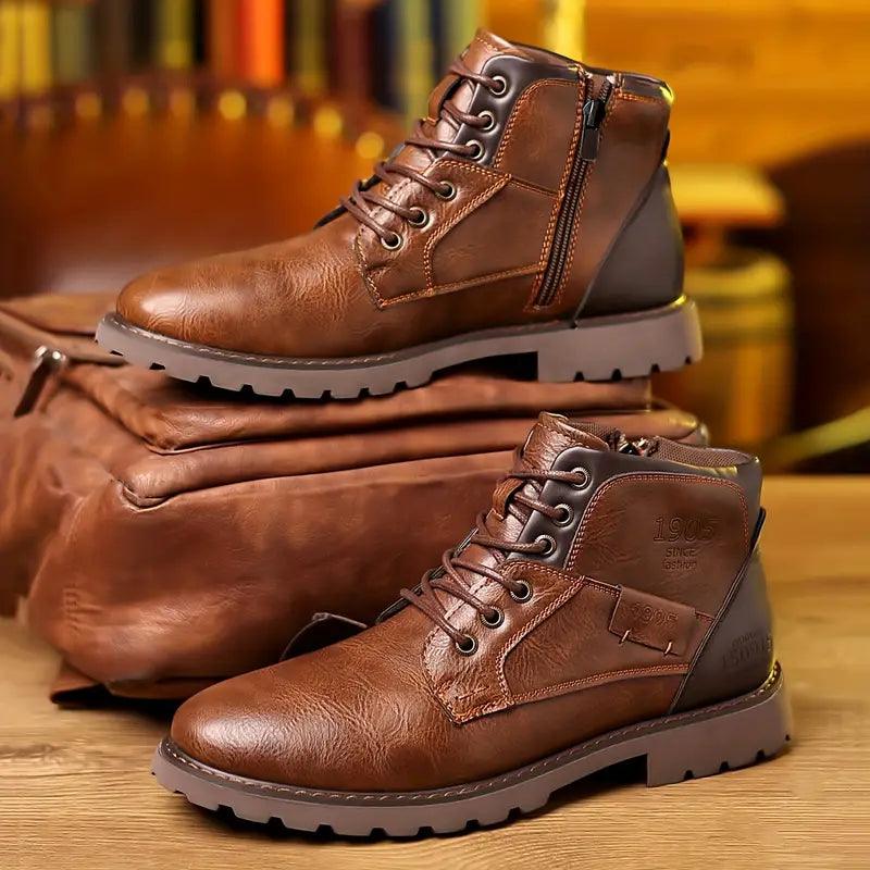 SILAS - ZIP DETAIL LEATHER DRESS BOOTS 1