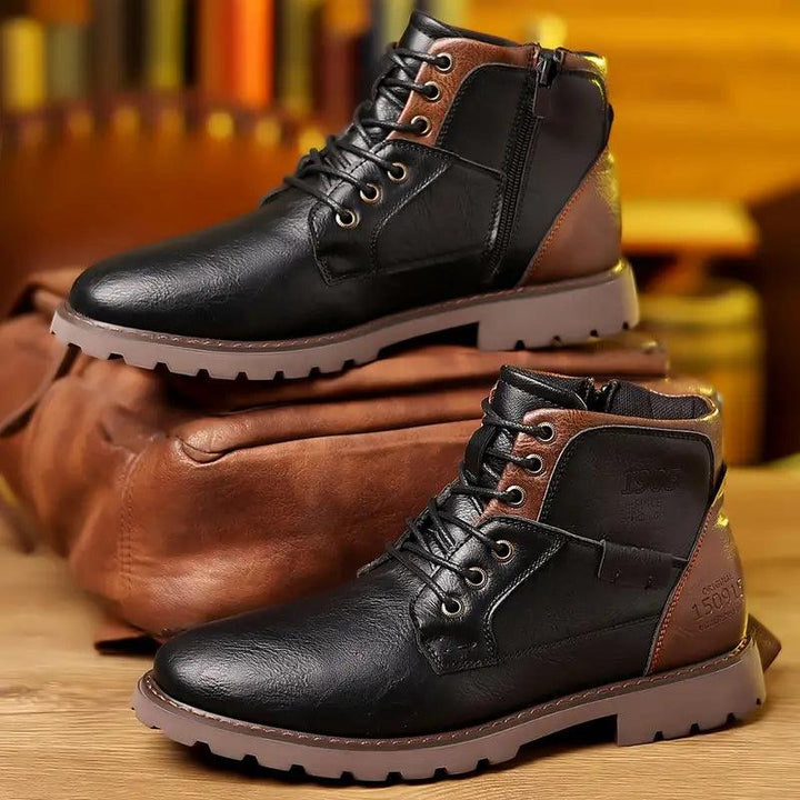 SILAS - ZIP DETAIL LEATHER DRESS BOOTS 2