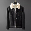 Simeon | Men's Faux Suede Sherpa Trucker Jacket