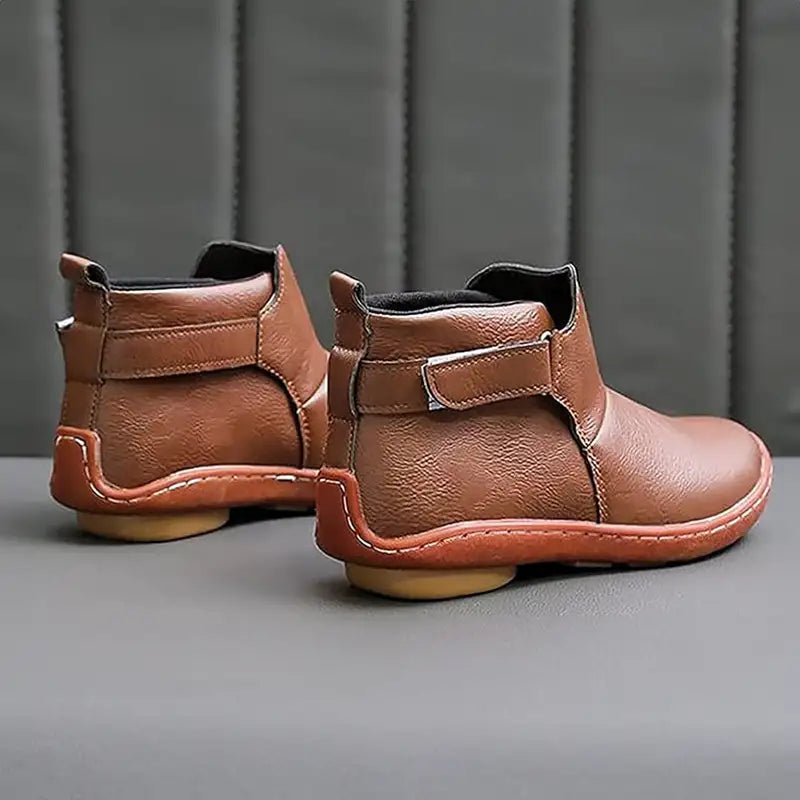 Women's Orthopedic Leather Ankle Boots – Detail View