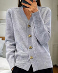 Adele | Women's Heart Button Knit Cardigan