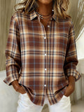 Women's Plaid Long Sleeve Shirt