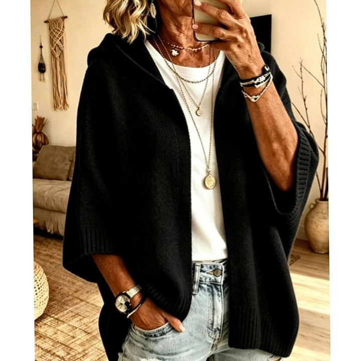 Women's Oversized Hooded Cardigan – Black
