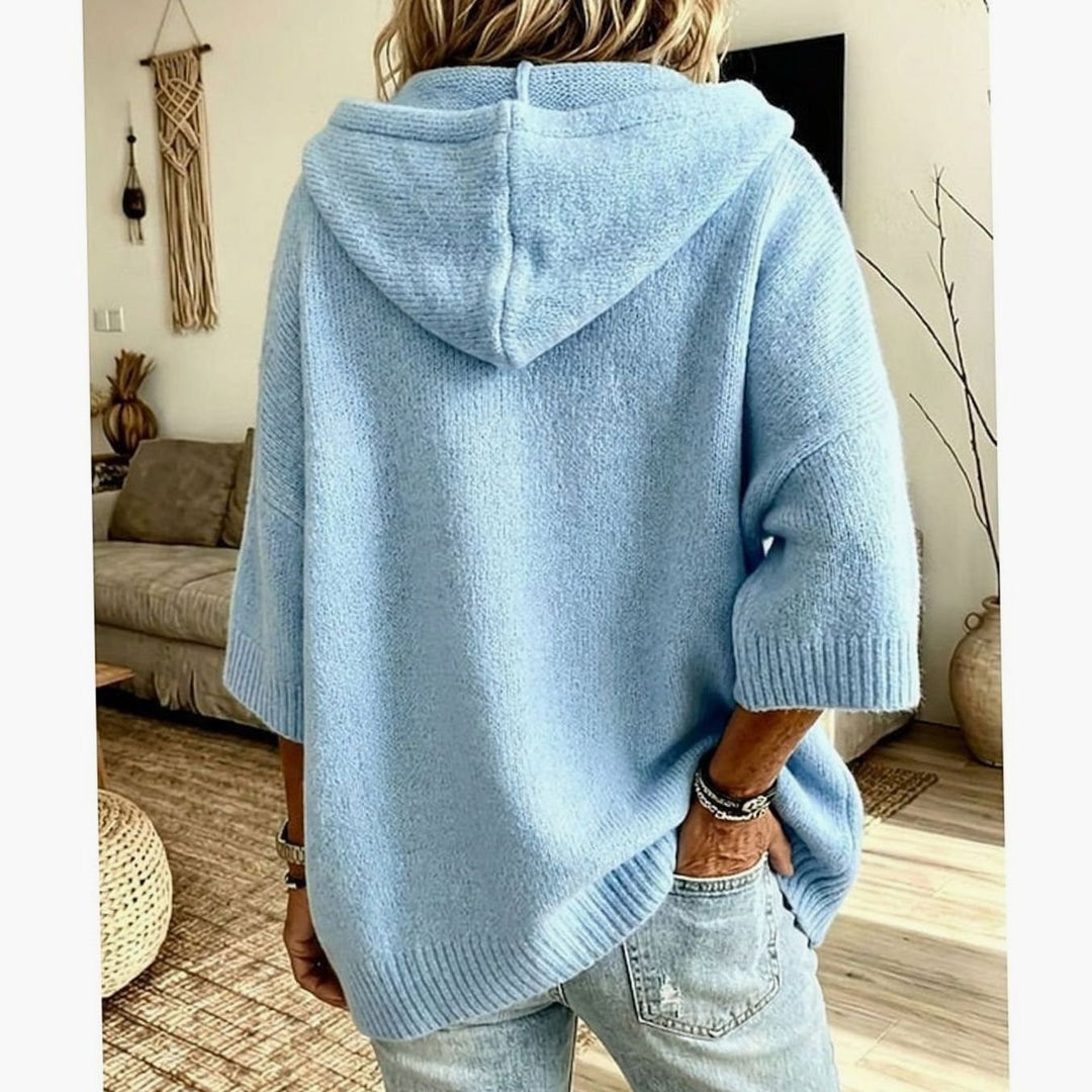 Women's Oversized Hooded Cardigan – Detail View