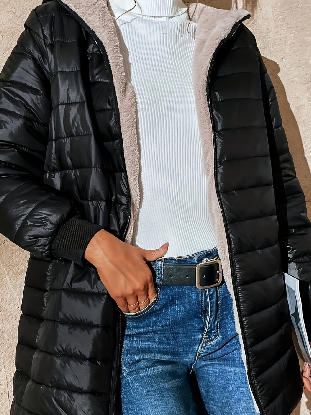 TALIA - FLEECE-LINED QUILTED PUFFER COAT 2