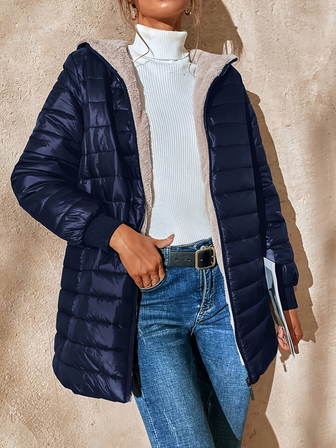 TALIA - FLEECE-LINED QUILTED PUFFER COAT 3