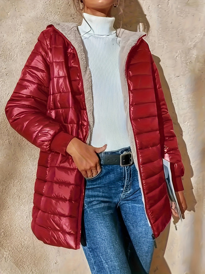 TALIA - FLEECE-LINED QUILTED PUFFER COAT 4