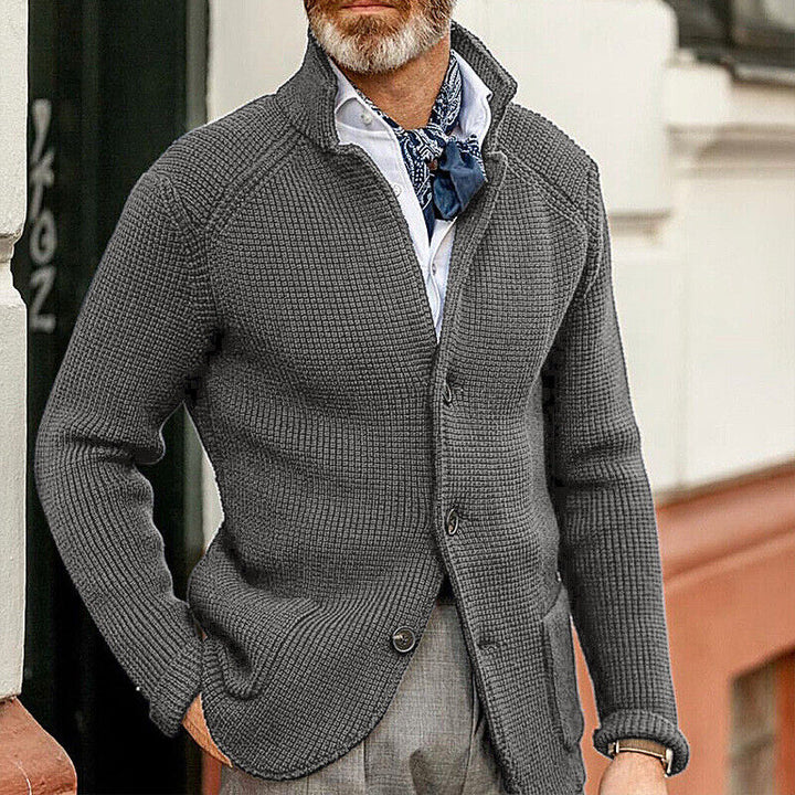 THATCHER - WAFFLE KNIT BUTTON CARDIGAN 5