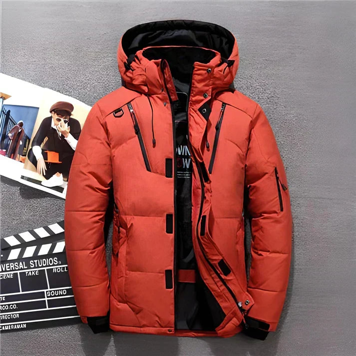 THEO | MEN'S HOODED QUILTED DOWN WINTER JACKET 1
