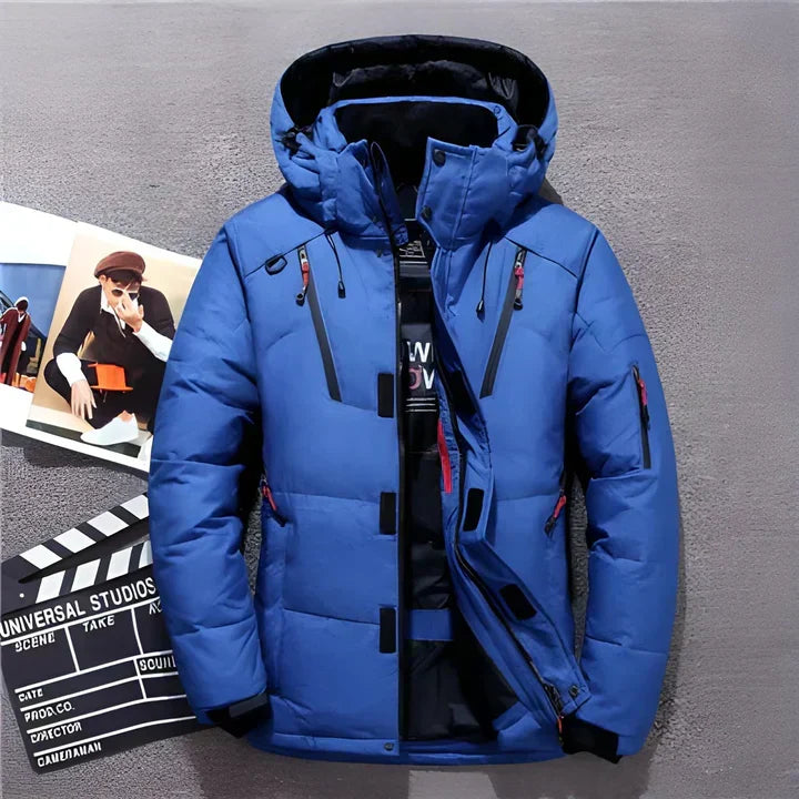 THEO | MEN'S HOODED QUILTED DOWN WINTER JACKET 3
