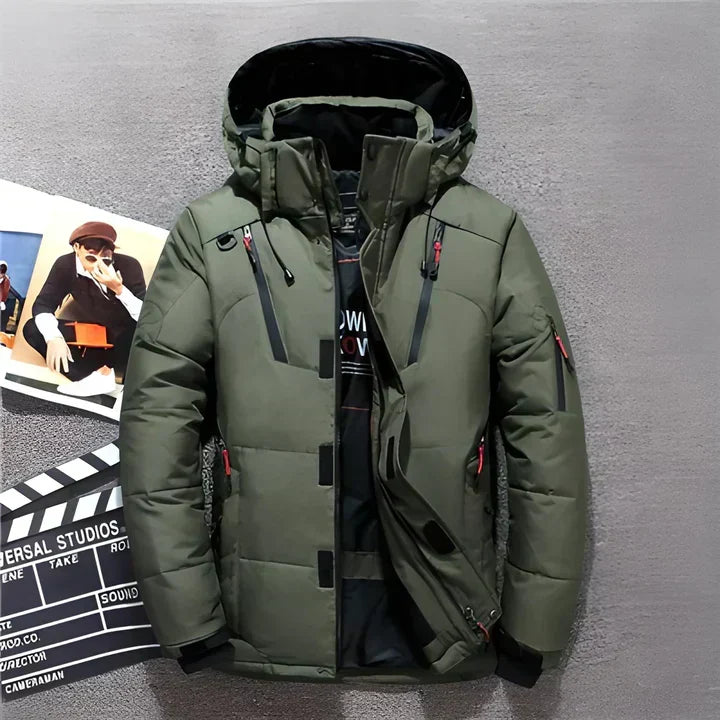 THEO | MEN'S HOODED QUILTED DOWN WINTER JACKET 4