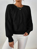 Theodora | Women's Balloon Sleeve Cable Sweater