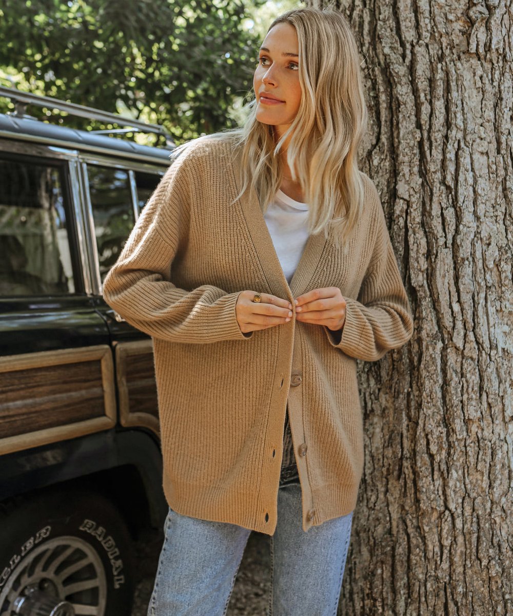 THEODORA | WOMEN'S RIBBED V NECK CARDIGAN SWEATER 10