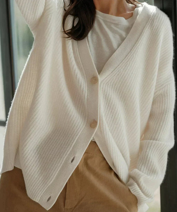 THEODORA | WOMEN'S RIBBED V NECK CARDIGAN SWEATER 6