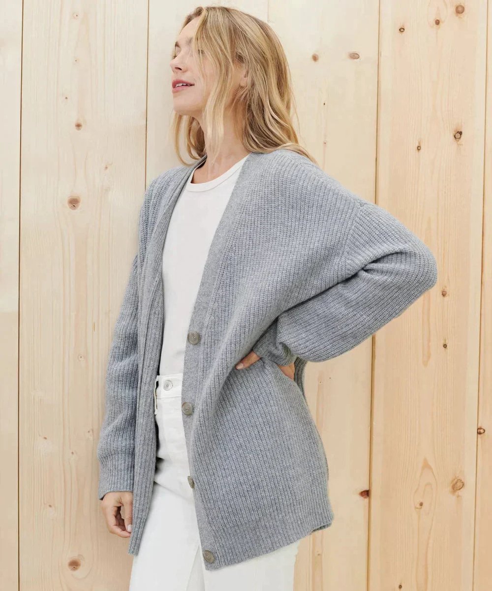 THEODORA | WOMEN'S RIBBED V NECK CARDIGAN SWEATER 7