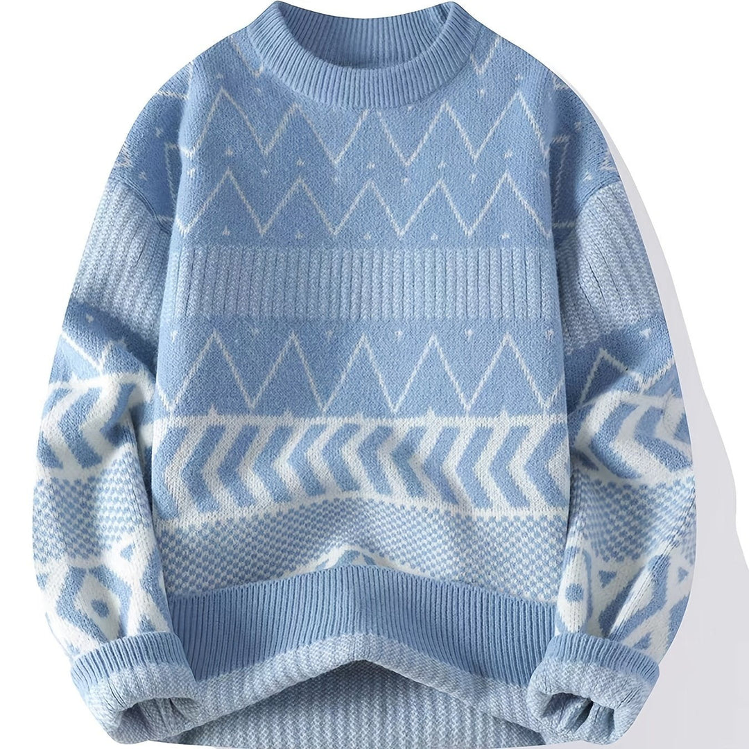 THEOPHILE | MEN'S NORDIC CREW NECK WINTER SWEATER 1