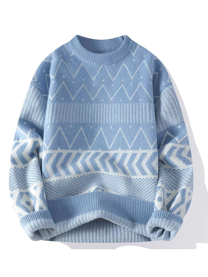 THEOPHILE | MEN'S NORDIC CREW NECK WINTER SWEATER 3