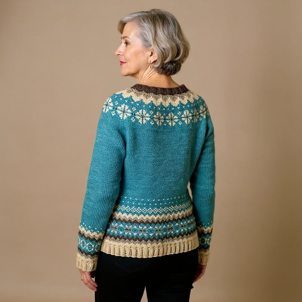 THISTLE | WOMEN'S FAIR ISLE CARDIGAN KNIT NORDIC CHRISTMAS WINTER 3