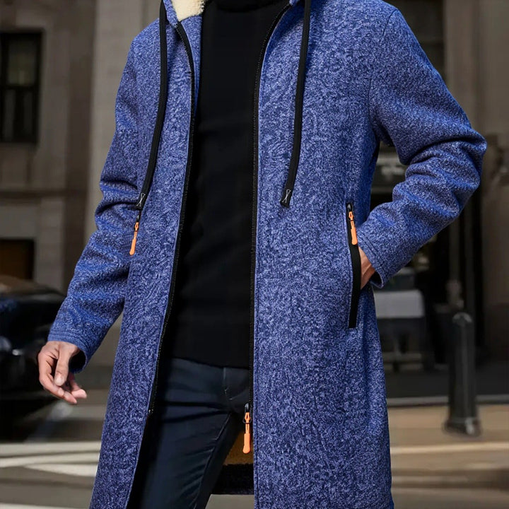 TOBIAS - MARLED KNIT HOODED LONGLINE COAT 1