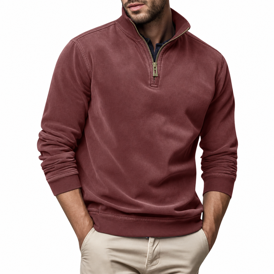 TRISTAN | MEN'S QUARTER ZIP PULLOVER STAND COLLAR CASUAL SWEATER 6