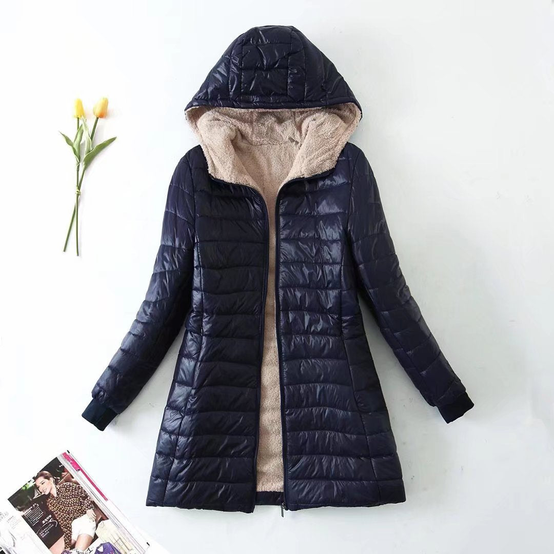 URSULE | WOMEN'S LONG HOODED QUILTED PUFFER COAT 2