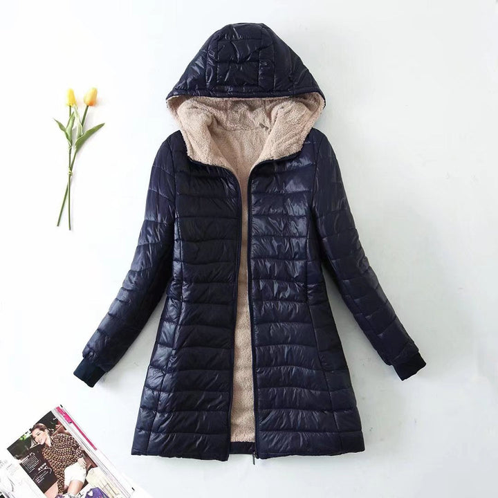 URSULE | WOMEN'S LONG HOODED QUILTED PUFFER COAT 2