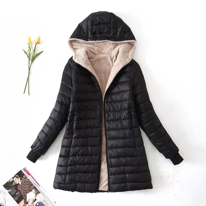 URSULE | WOMEN'S LONG HOODED QUILTED PUFFER COAT 3
