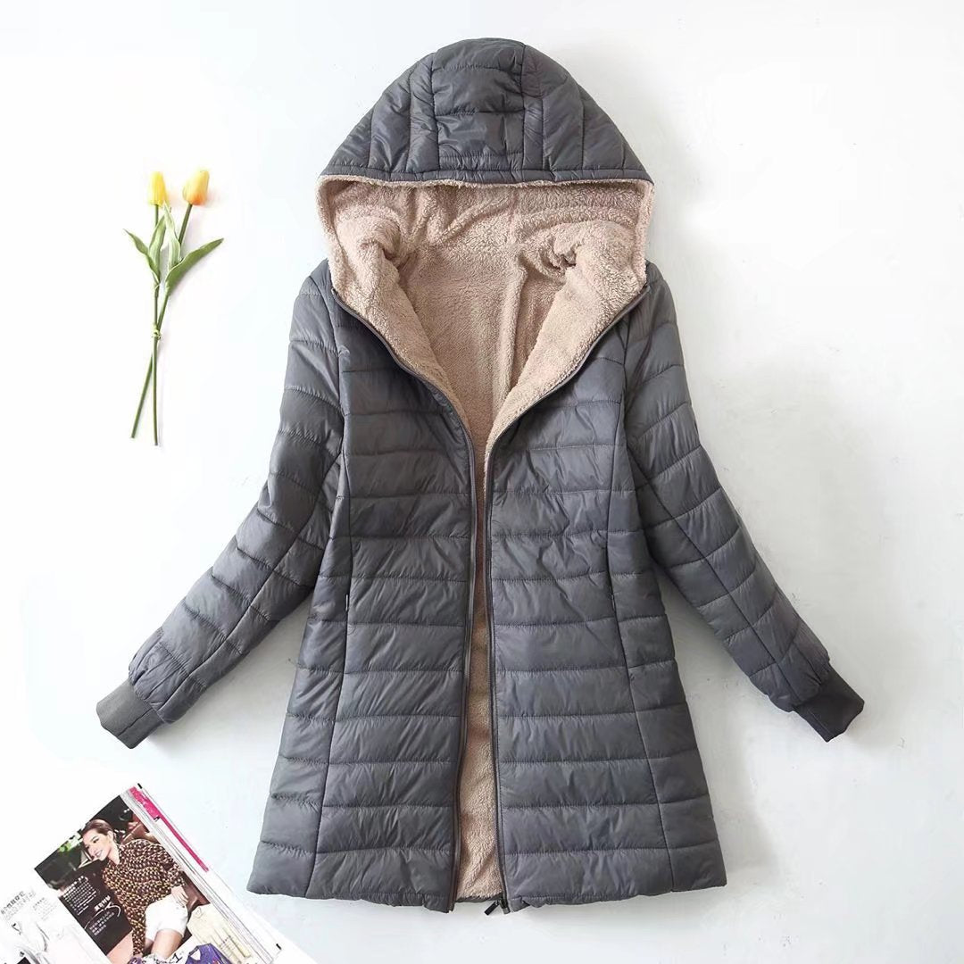 URSULE | WOMEN'S LONG HOODED QUILTED PUFFER COAT 4