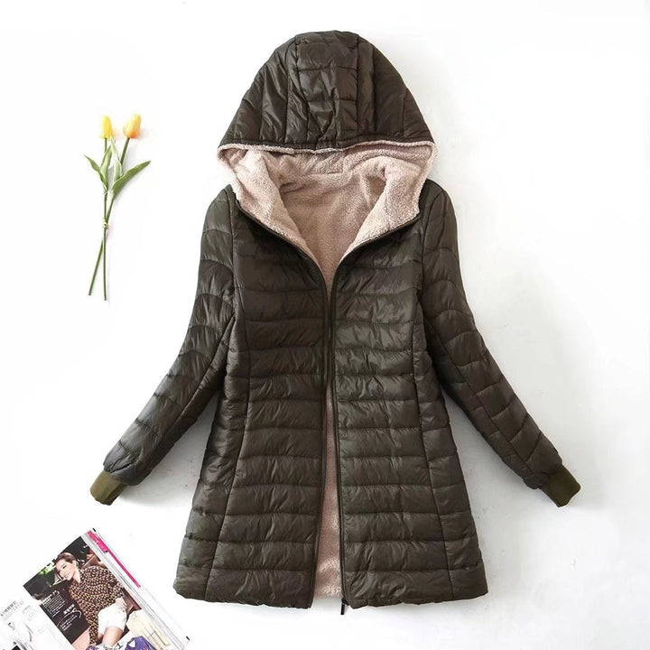 URSULE | WOMEN'S LONG HOODED QUILTED PUFFER COAT 5